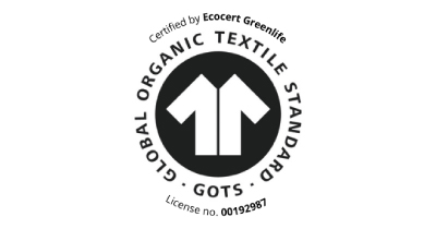GOTS - Certified by Ecocert Greenlife. License no. 00192987
